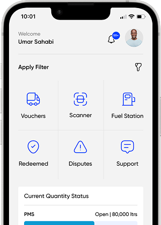 The Fuel Depot Manager app: vouchers, scanner, fuel station and stock